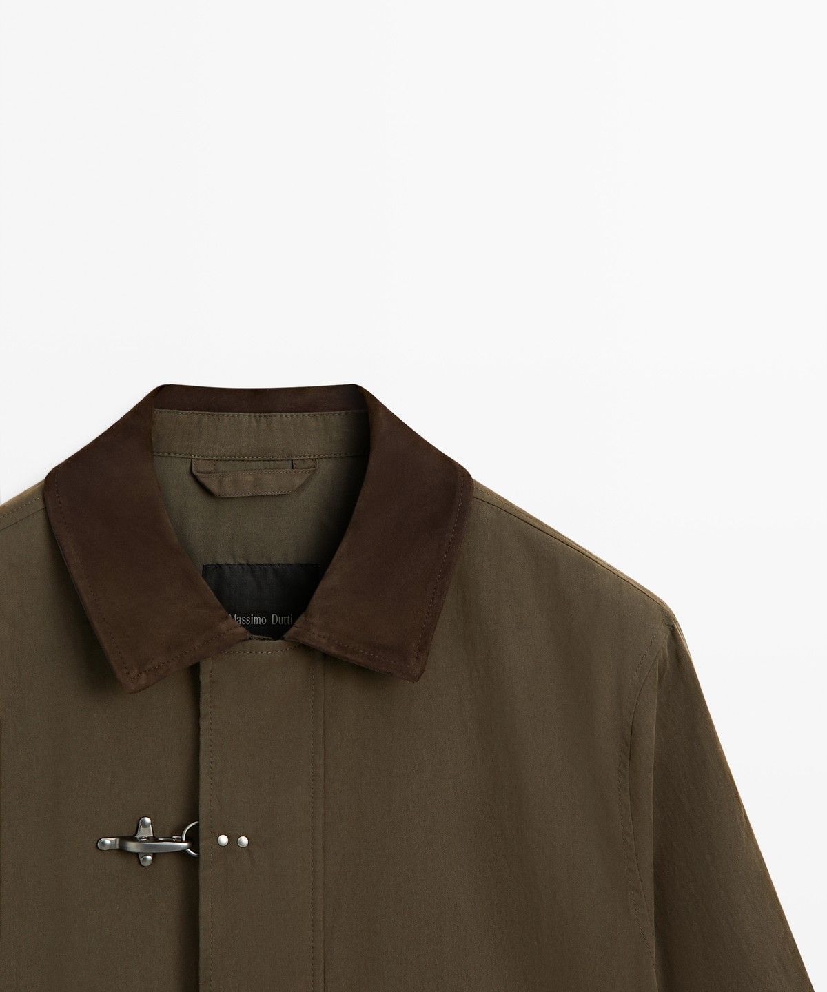 마시모두띠(MASSIMO DUTTI) 가죽 칼라 디테일 자켓