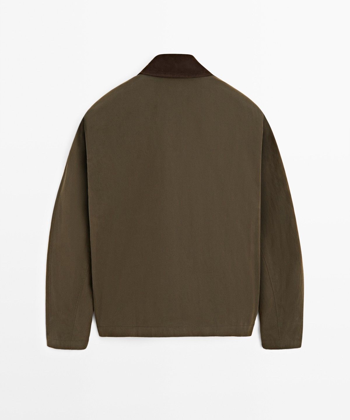 마시모두띠(MASSIMO DUTTI) 가죽 칼라 디테일 자켓