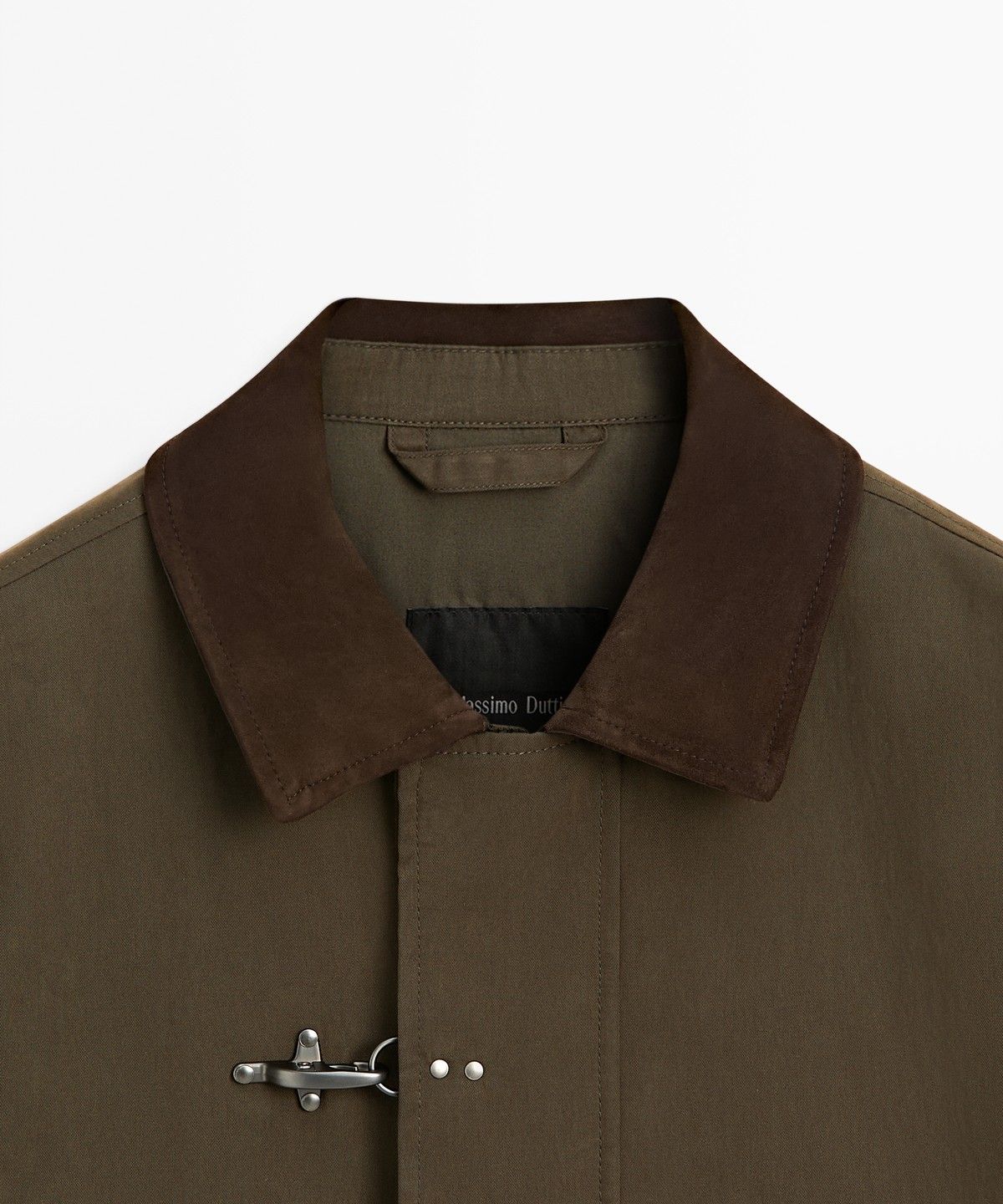 마시모두띠(MASSIMO DUTTI) 가죽 칼라 디테일 자켓