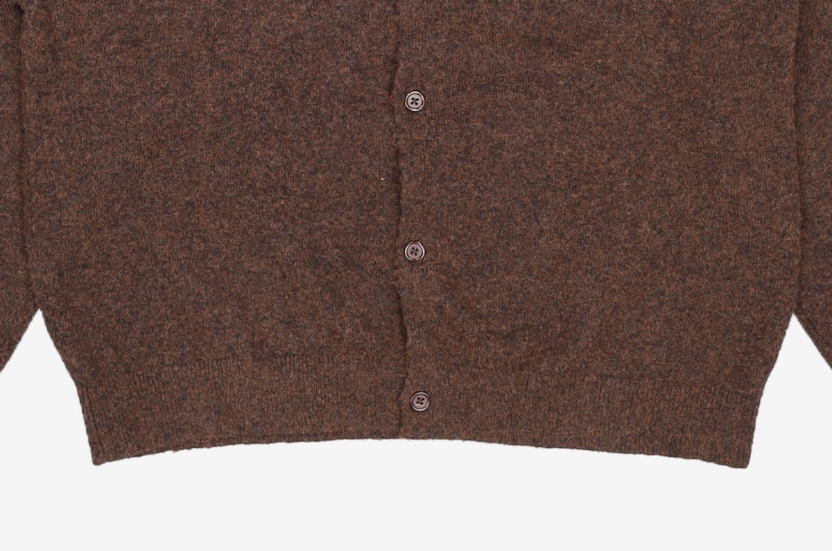 커넥트킨록(CONNECT KINLOCH) 클린 넥 니트 가디건 [브라운] L