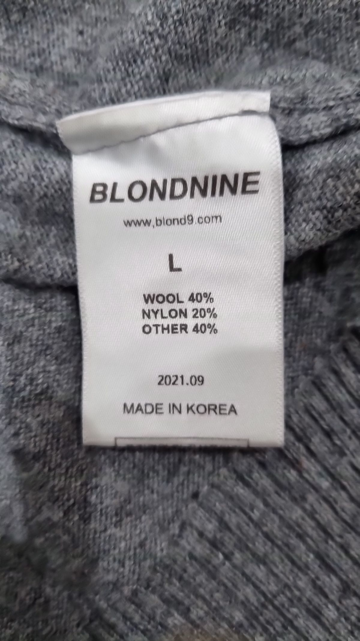 블론드나인(BLOND9) 카디건 L