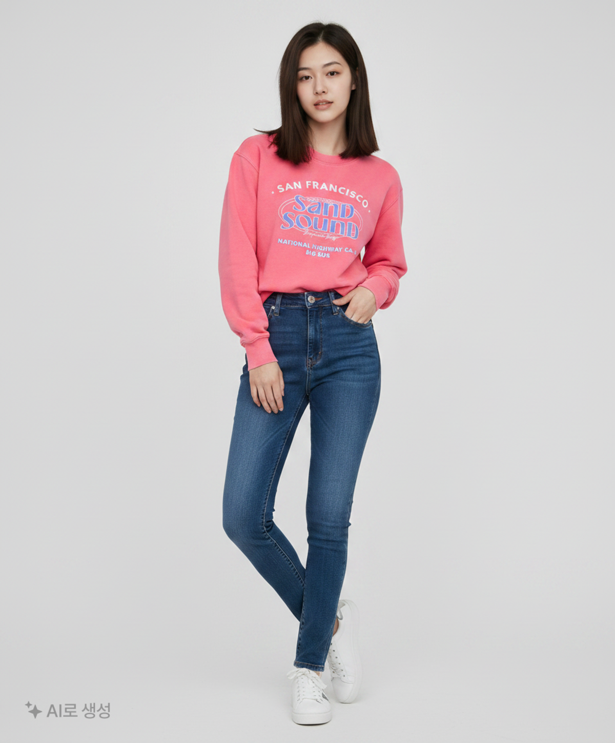 샌드 사운드(SAND SOUND) Graphic Printed Sweatshirt - Red S