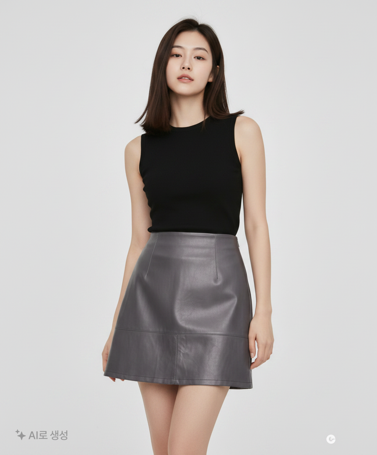 미쏘(MIXXO) 비건레더 미니스커트 MIWWHCT12C 24