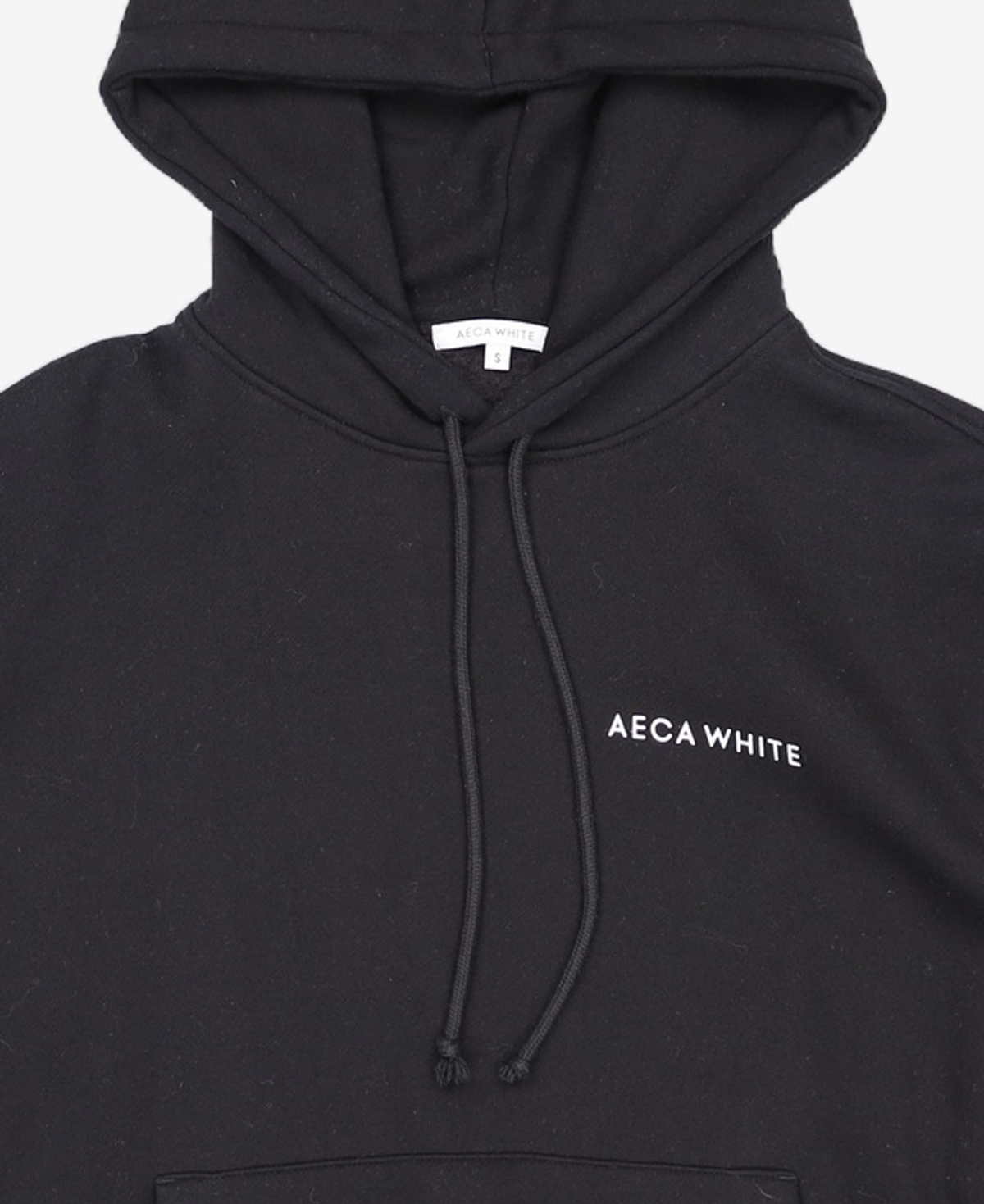 에이카화이트(AECA) BRUSHED BASIC PULLOVER HOODIE-BLACK S