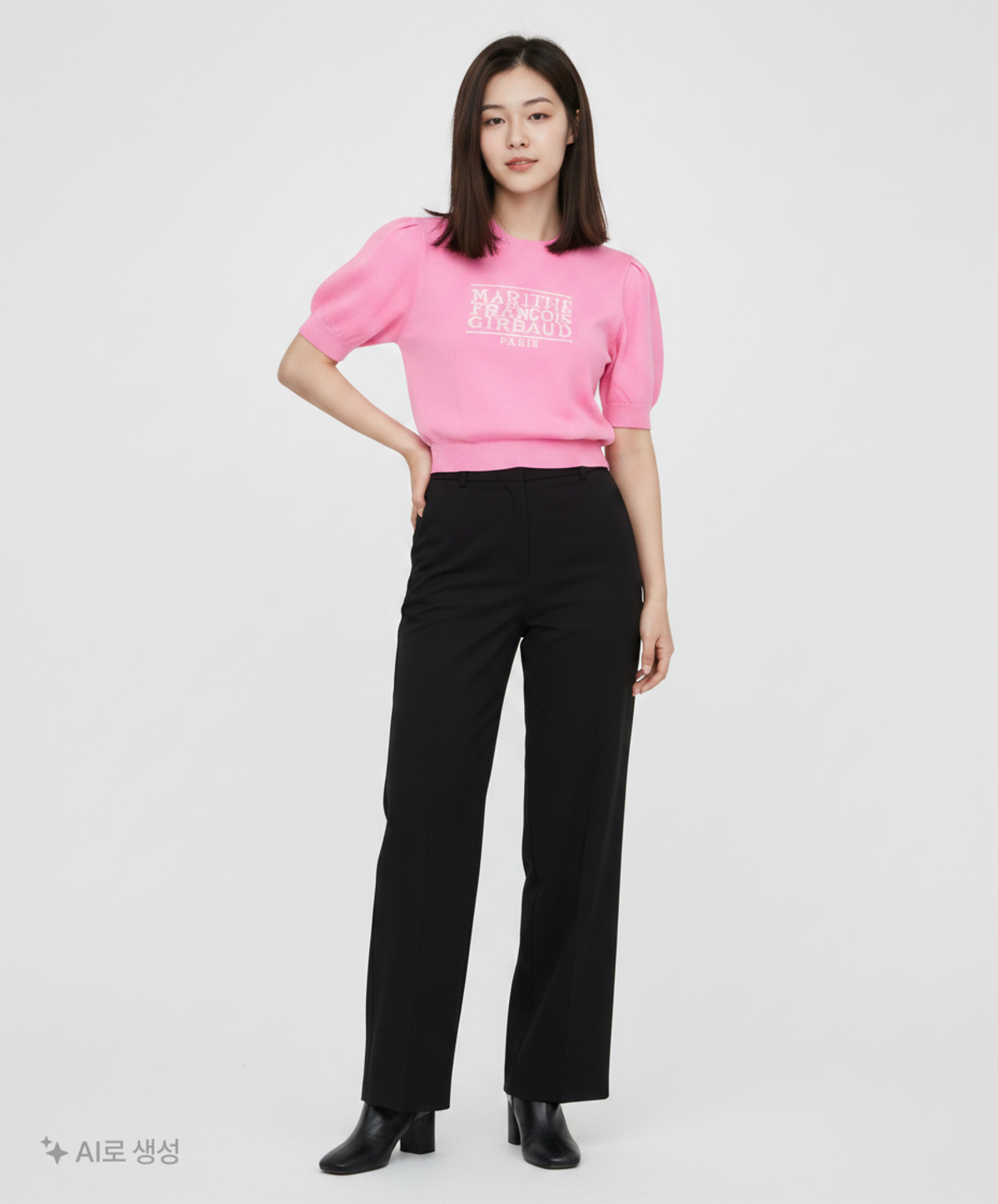 마리떼 프랑소와 저버(MARITHÉ + FRANҪOIS GIRBAUD) W CLASSIC LOGO HALF KNIT pink OS