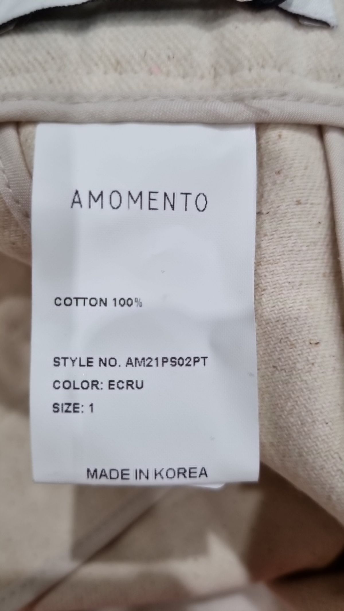 아모멘토(AMOMENTO) 코튼 팬츠 1