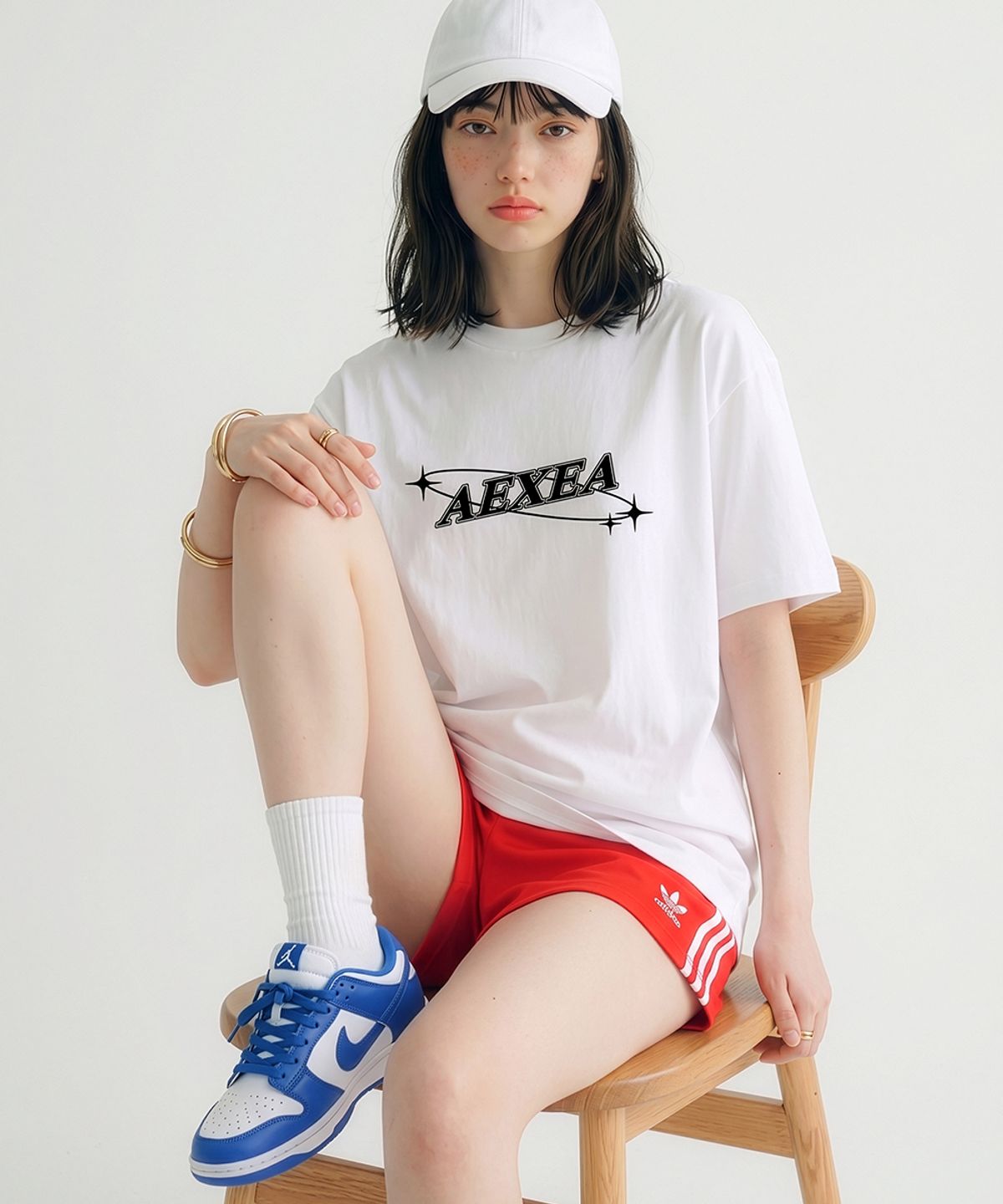 엑시아(AEXEA) 은하 라운드 반팔 티셔츠 I06BRD_ABX11343