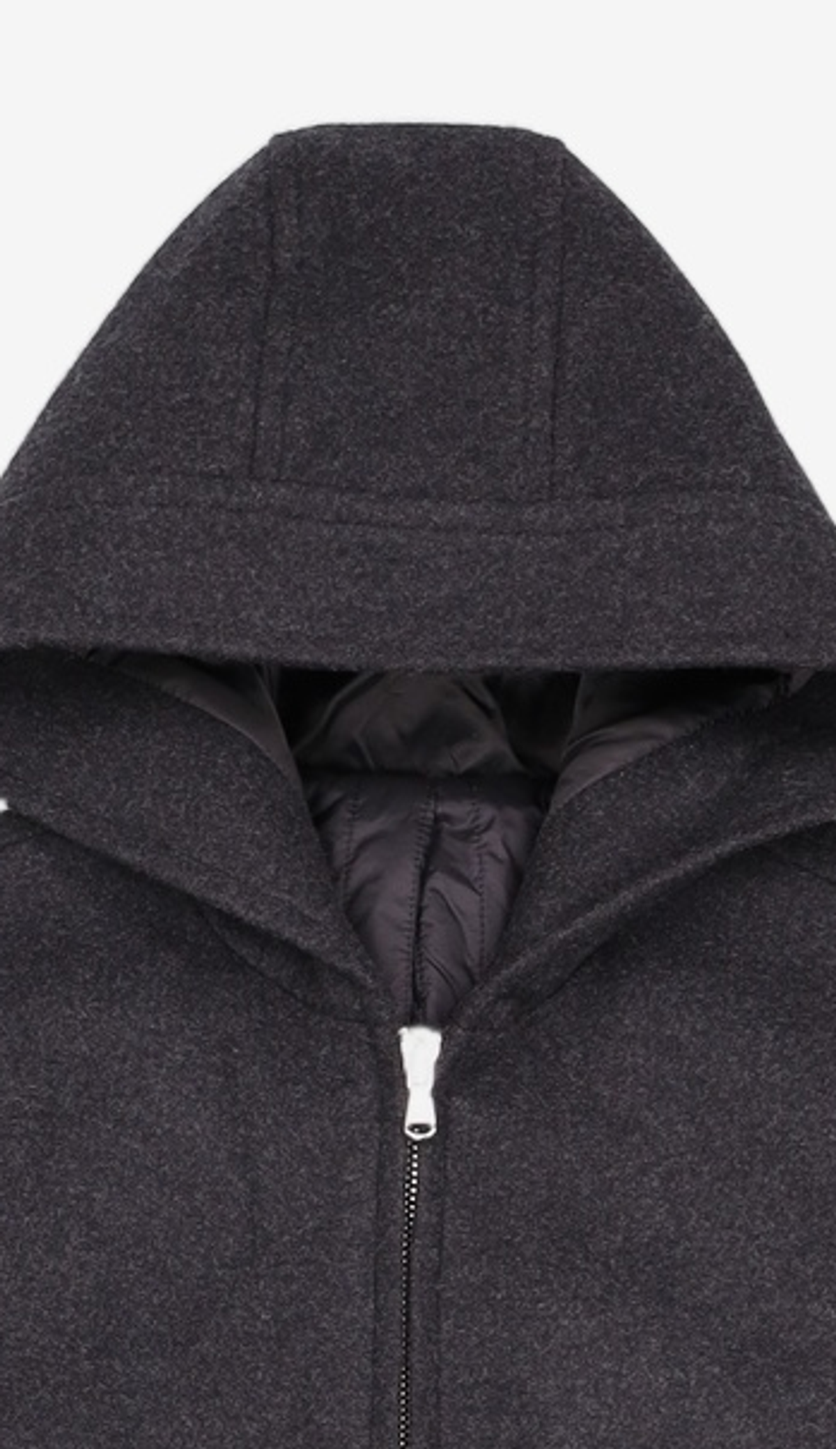 메종미네드(MAISON MINED) SOLID HOOD COAT (CHARCOAL) M