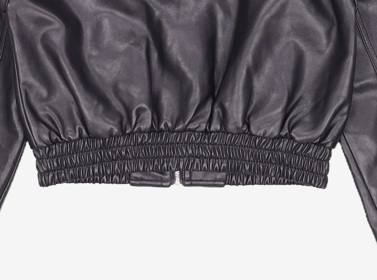 미쏘(MIXXO) 비건레더 블루종 MIWJLCT11C S