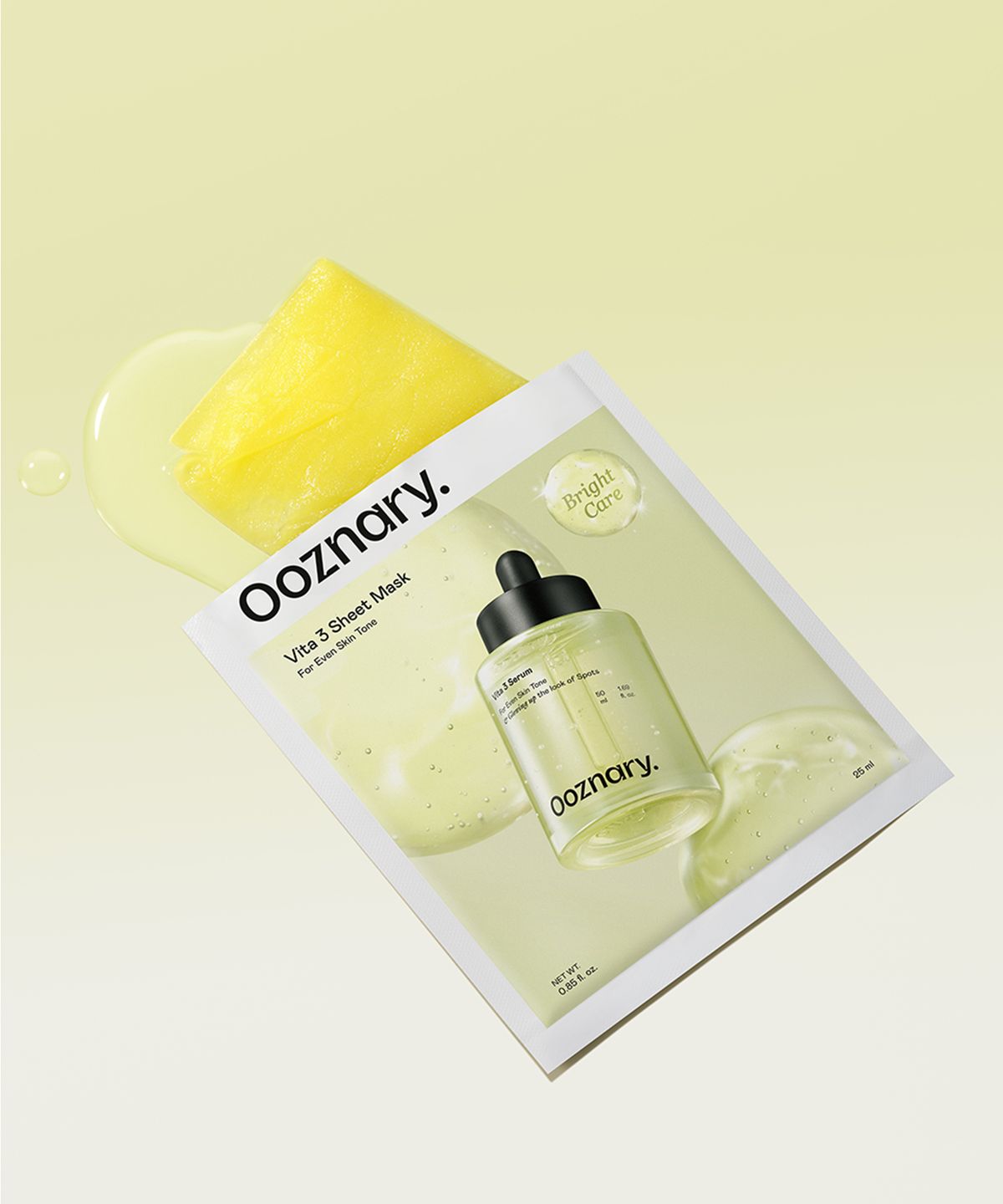 오우즈너리(OOZNARY) [10매] 고농축 비타3 광채 세럼 시트 마스크 25ml,  1box
