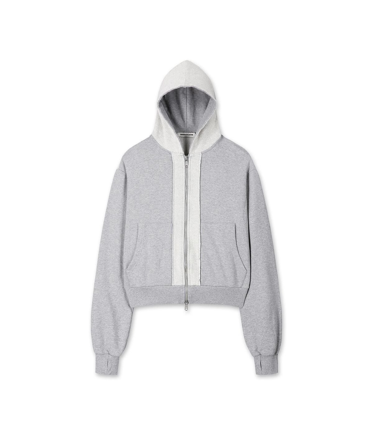 9999아카이브(9999ARCHIVE) Curved Line Hood Zip-Up