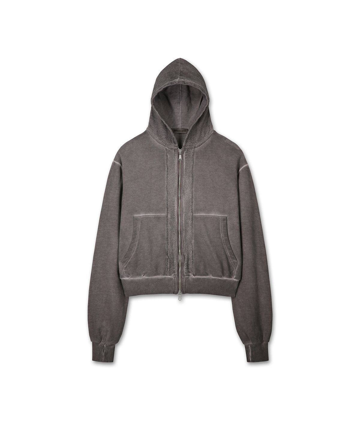 9999아카이브(9999ARCHIVE) Curved Line Hood Zip-Up