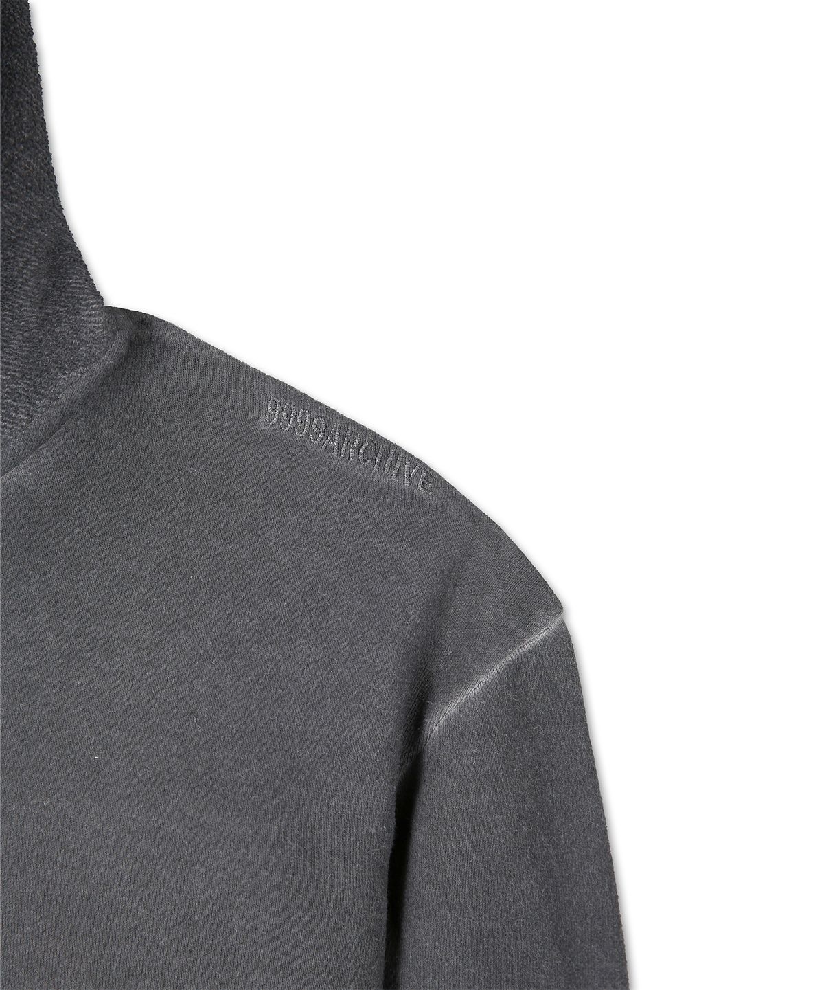 9999아카이브(9999ARCHIVE) Curved Line Hood Zip-Up