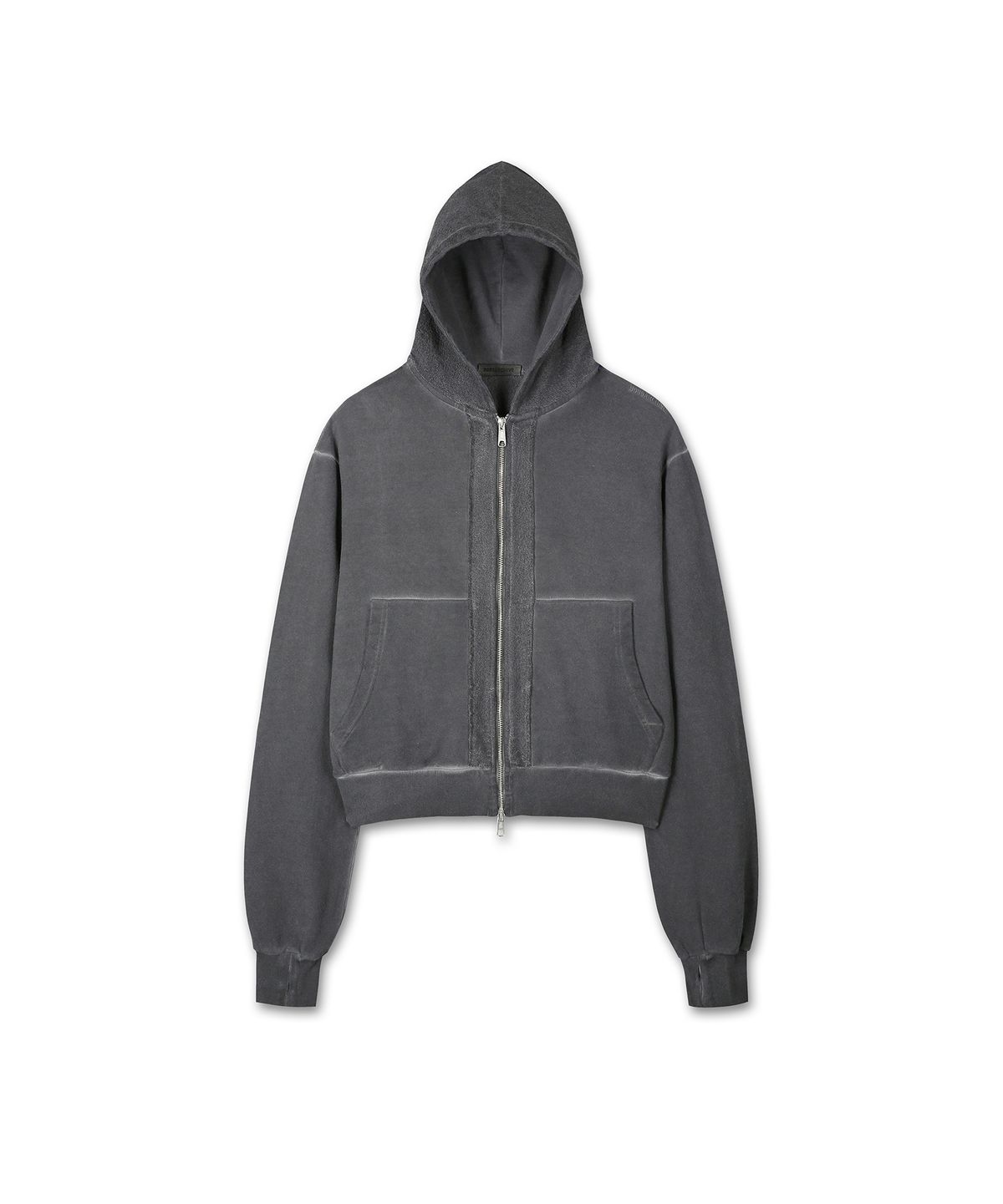 9999아카이브(9999ARCHIVE) Curved Line Hood Zip-Up