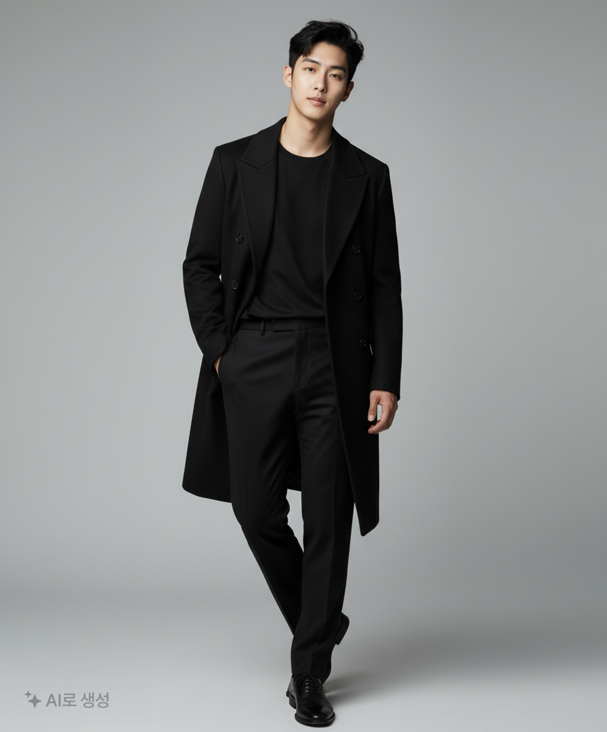 무신사 스탠다드(MUSINSA STANDARD) 겨울 더블 코트 M