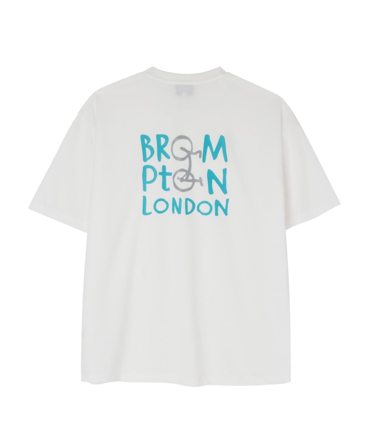 브롬톤 런던(BROMPTON LONDON) REFLECTIVE GRAPHIC MESH HALF T-SHIRT - WHITE (P263MTS106)