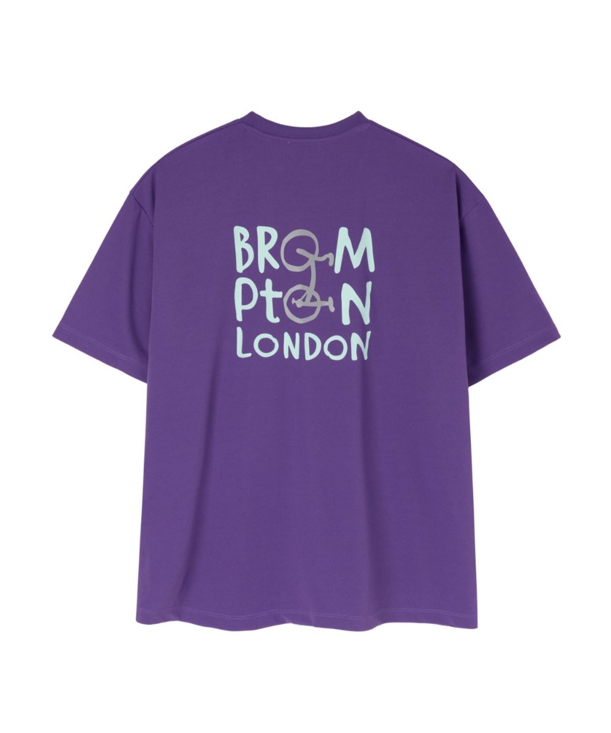 브롬톤 런던(BROMPTON LONDON) REFLECTIVE GRAPHIC MESH HALF T-SHIRT - PURPLE (P263MTS106)