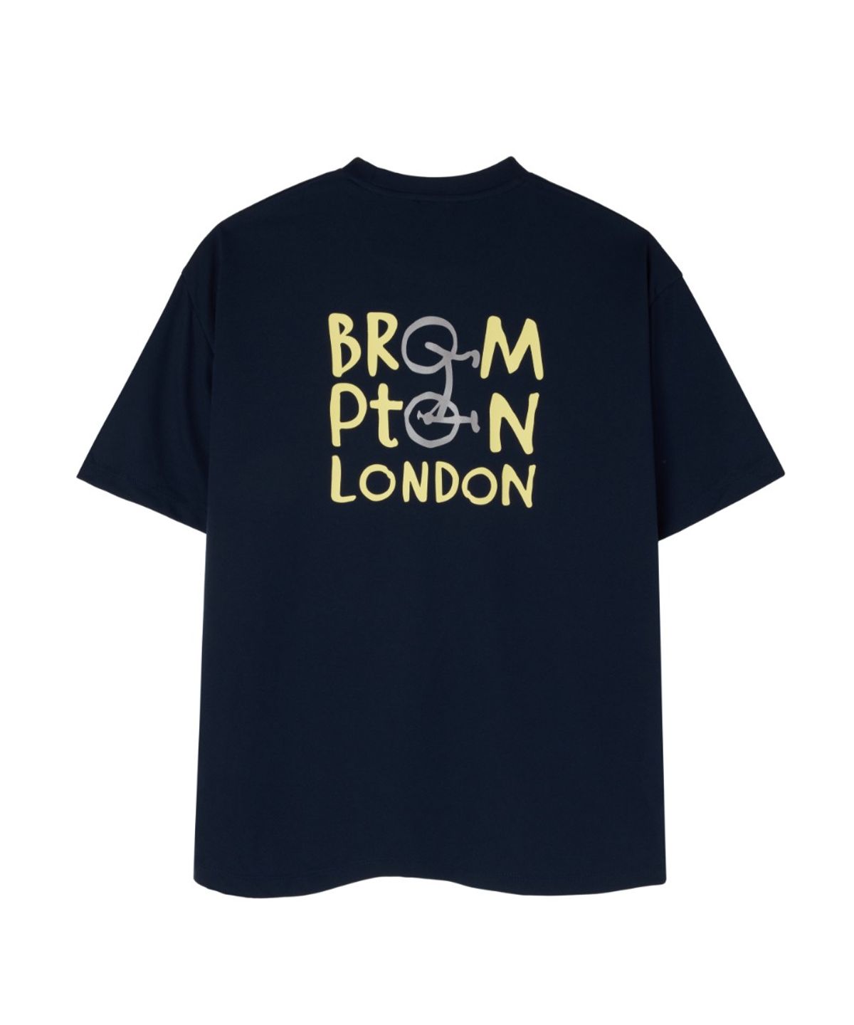 브롬톤 런던(BROMPTON LONDON) REFLECTIVE GRAPHIC MESH HALF T-SHIRT - NAVY (P263MTS106)