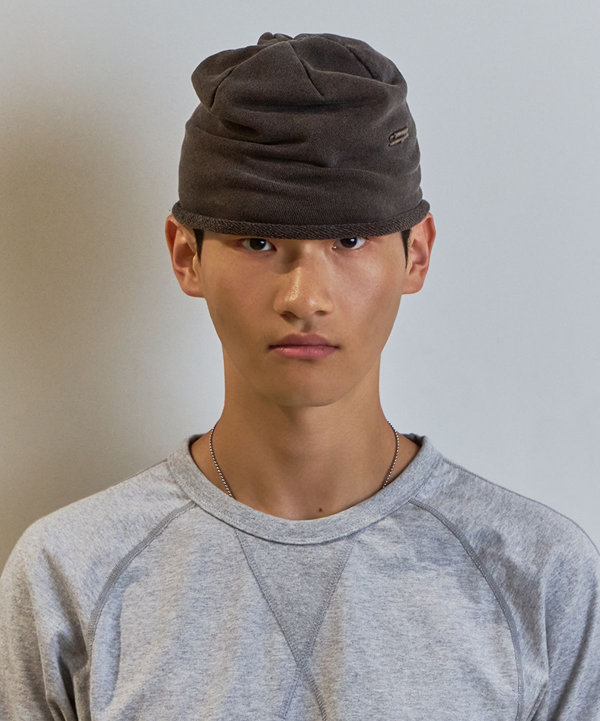 9999아카이브(9999ARCHIVE) Slick Logo Pigment Beanie