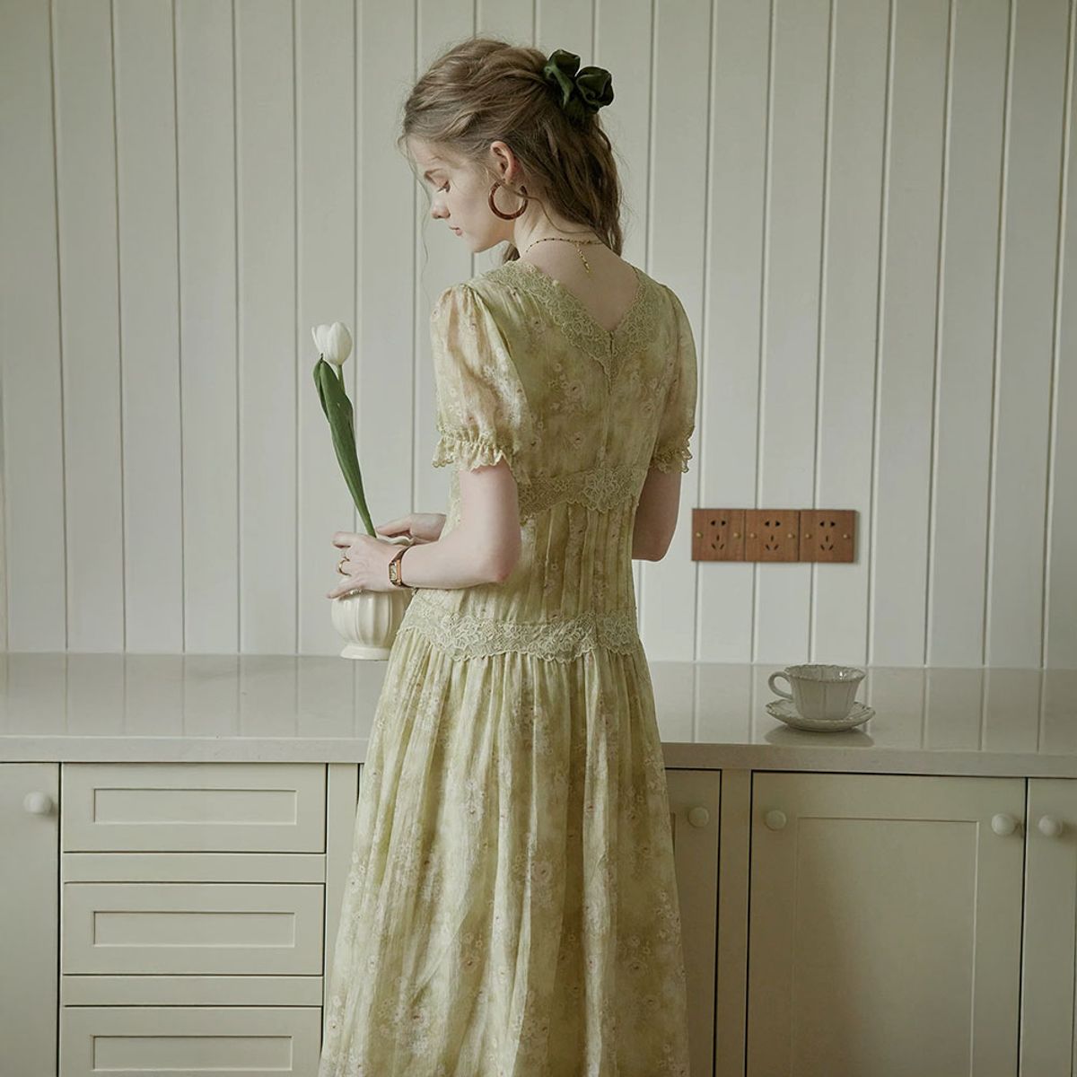 프라우드 마리(PROUD MARY) PM_Vintage floral lace dress