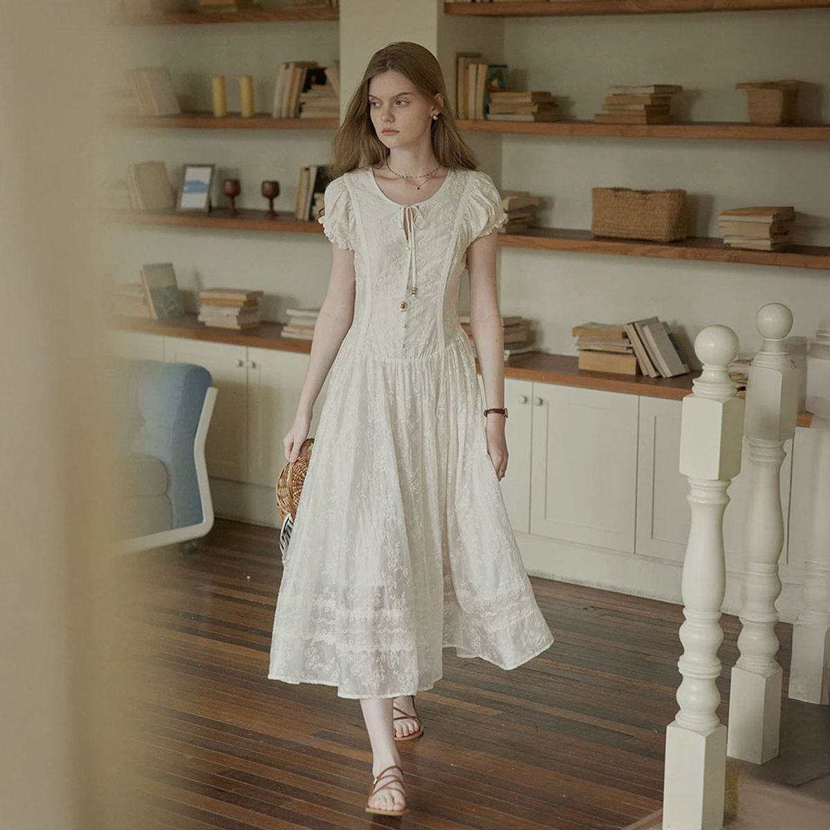프라우드 마리(PROUD MARY) PM_Feminine embroidered flare dress