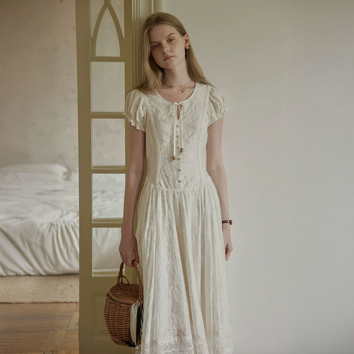 프라우드 마리(PROUD MARY) PM_Feminine embroidered flare dress
