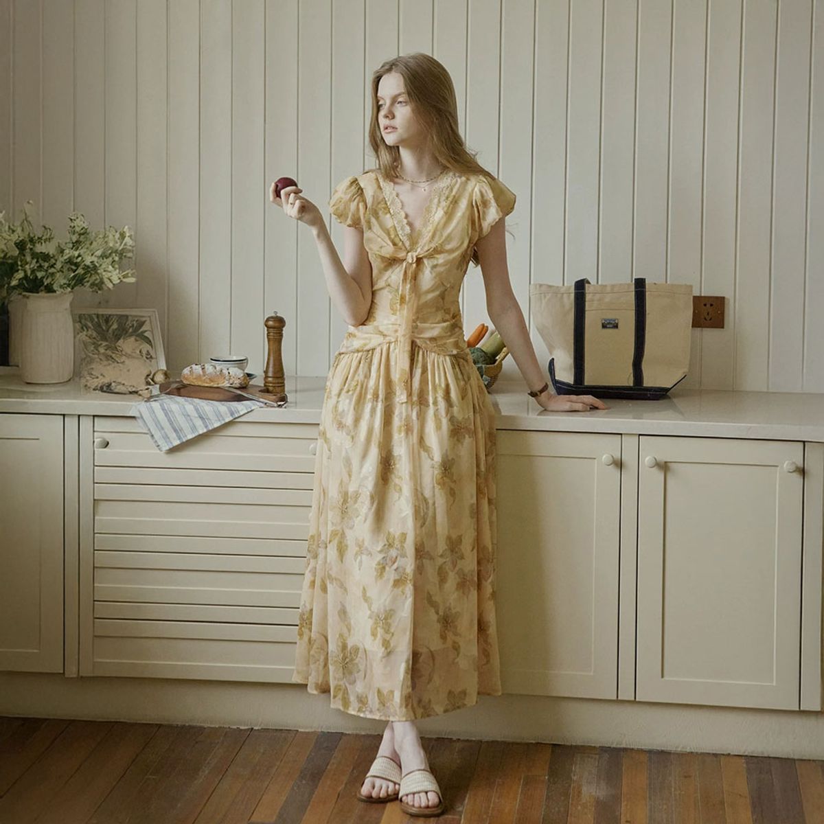 프라우드 마리(PROUD MARY) PM_Twisted lace floral dress