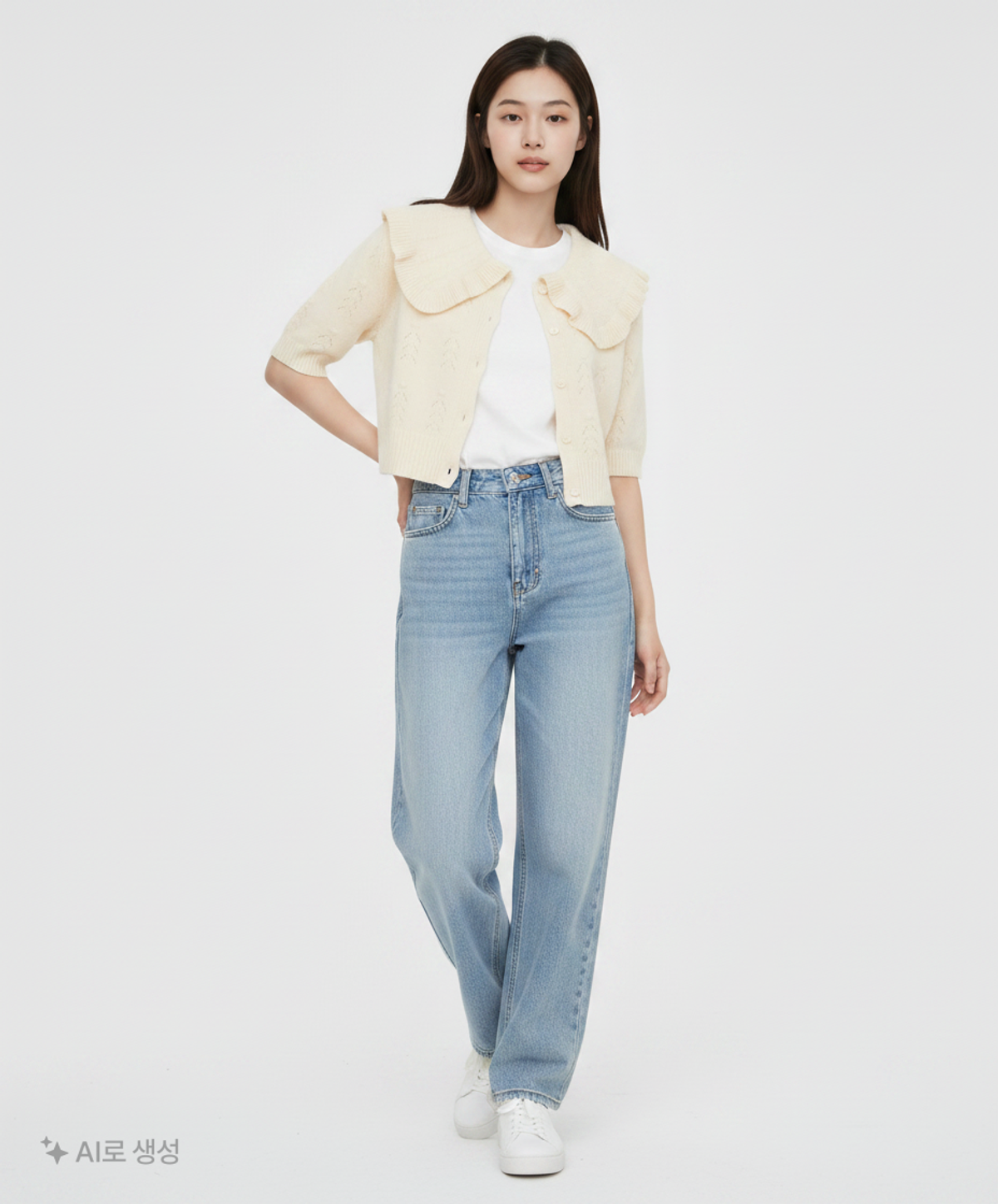 미쏘(MIXXO) 빅카라 가디건 MIWCKCV65T S