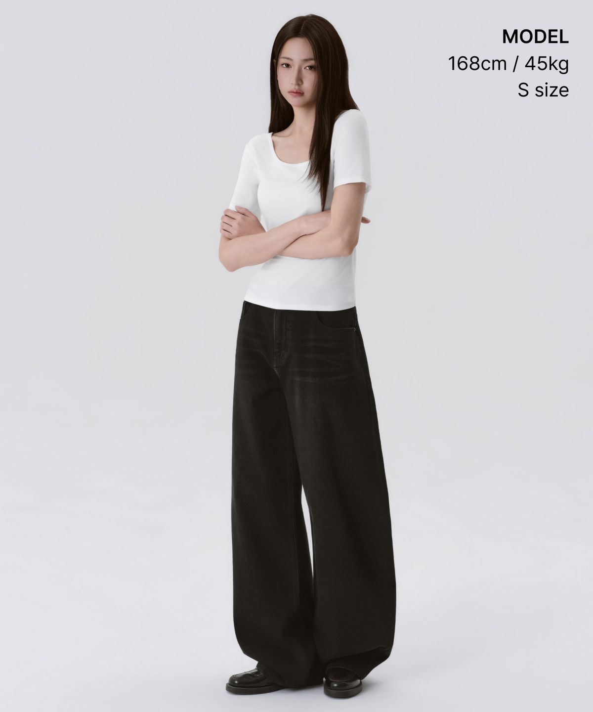 무신사 스탠다드 우먼(MUSINSA STANDARD WOMAN) [힛탠다드] 우먼즈 스쿱 넥 반소매 언더셔츠 [화이트]