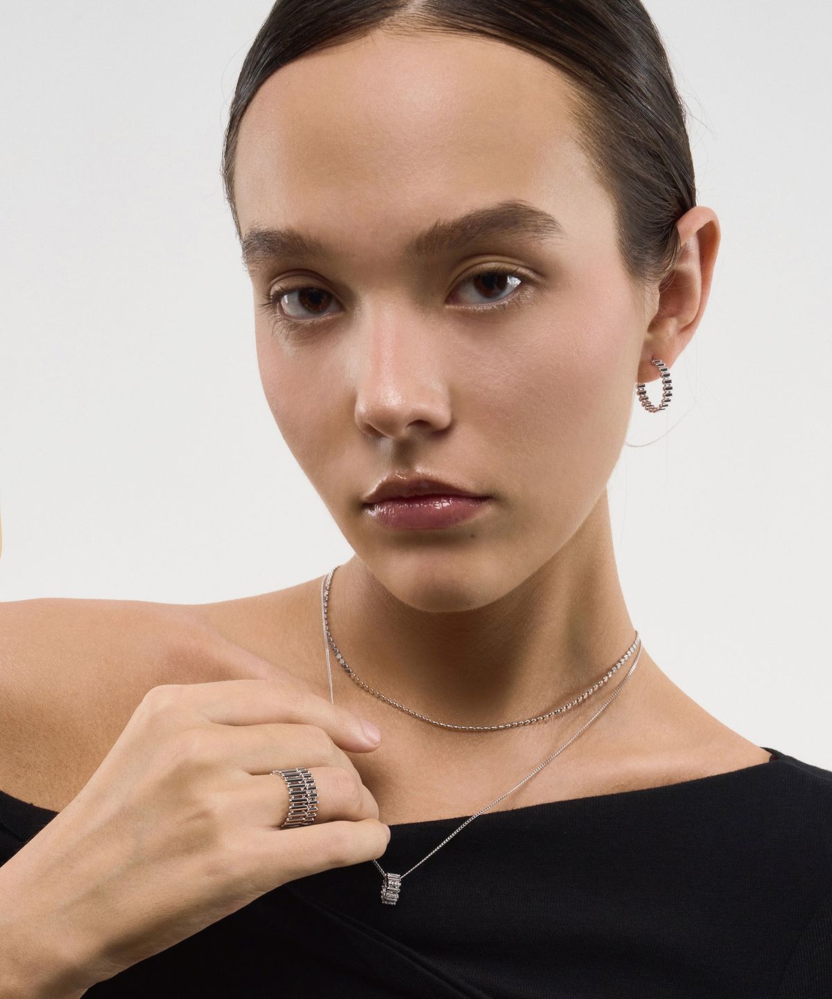 리스(LISSE) [925 SILVER] SEGMENT PAVÉ N