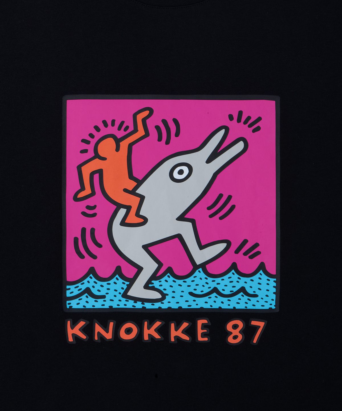 무신사 스탠다드(MUSINSA STANDARD) [키스 해링 컬렉션] Knokke 87 티셔츠 [블랙]