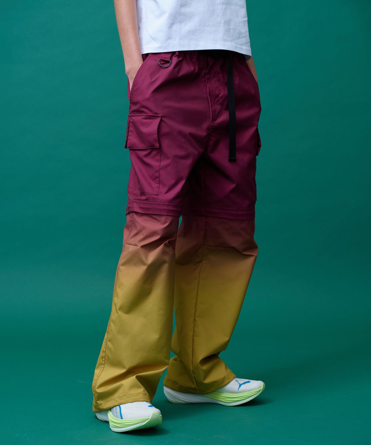 미나수(MENASOO) Gradient Convertible Hiking Pants_Red
