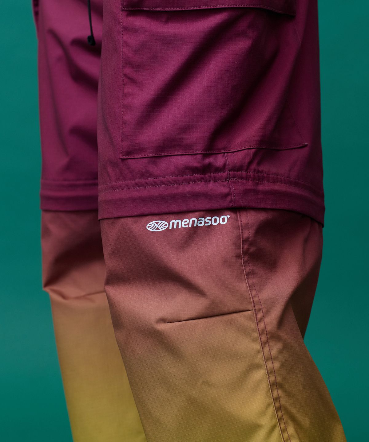 미나수(MENASOO) Gradient Convertible Hiking Pants_Red