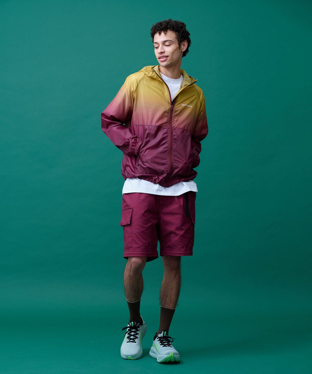 미나수(MENASOO) Gradient Convertible Hiking Pants_Red