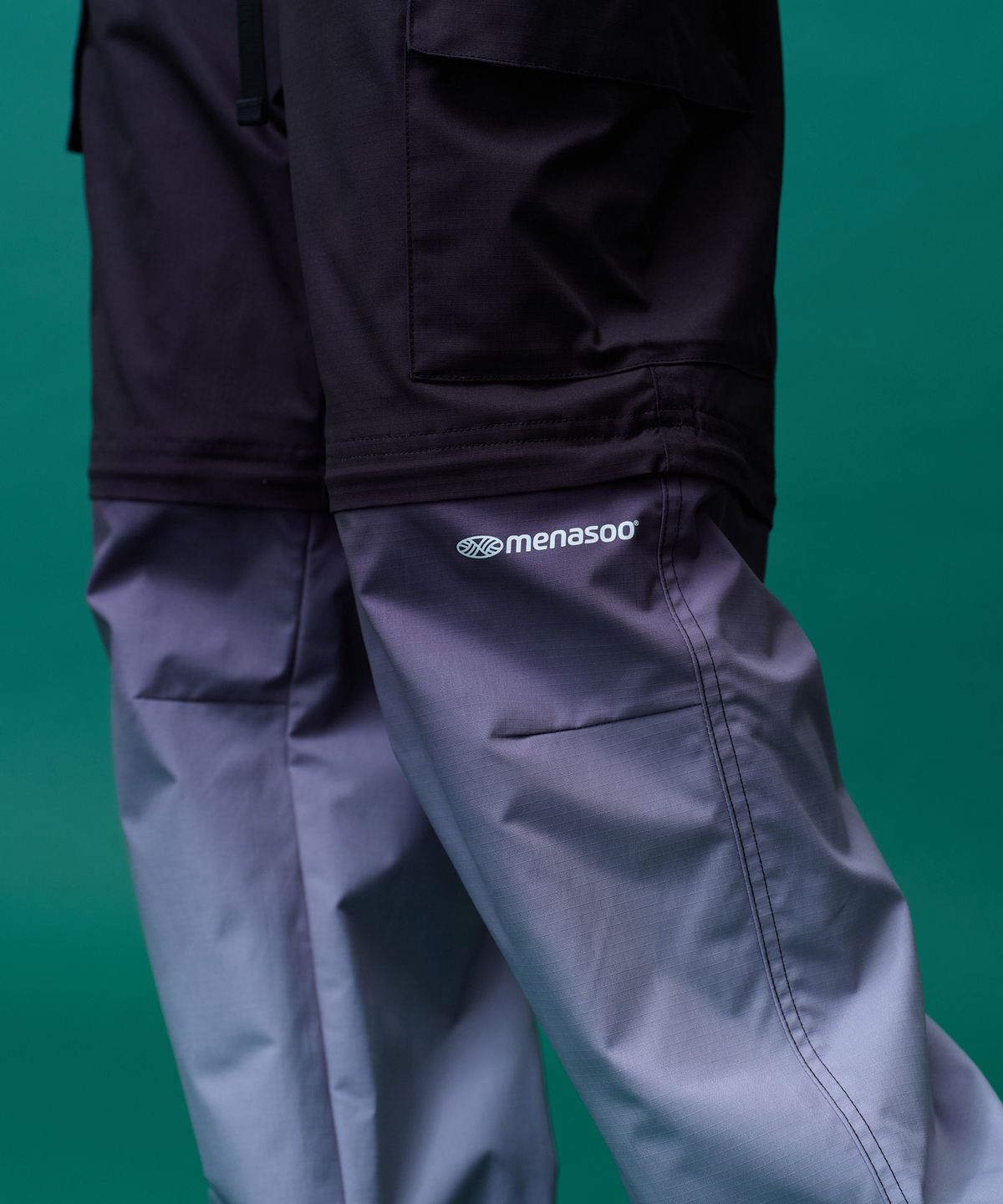 미나수(MENASOO) Gradient Convertible Hiking Pants_Black