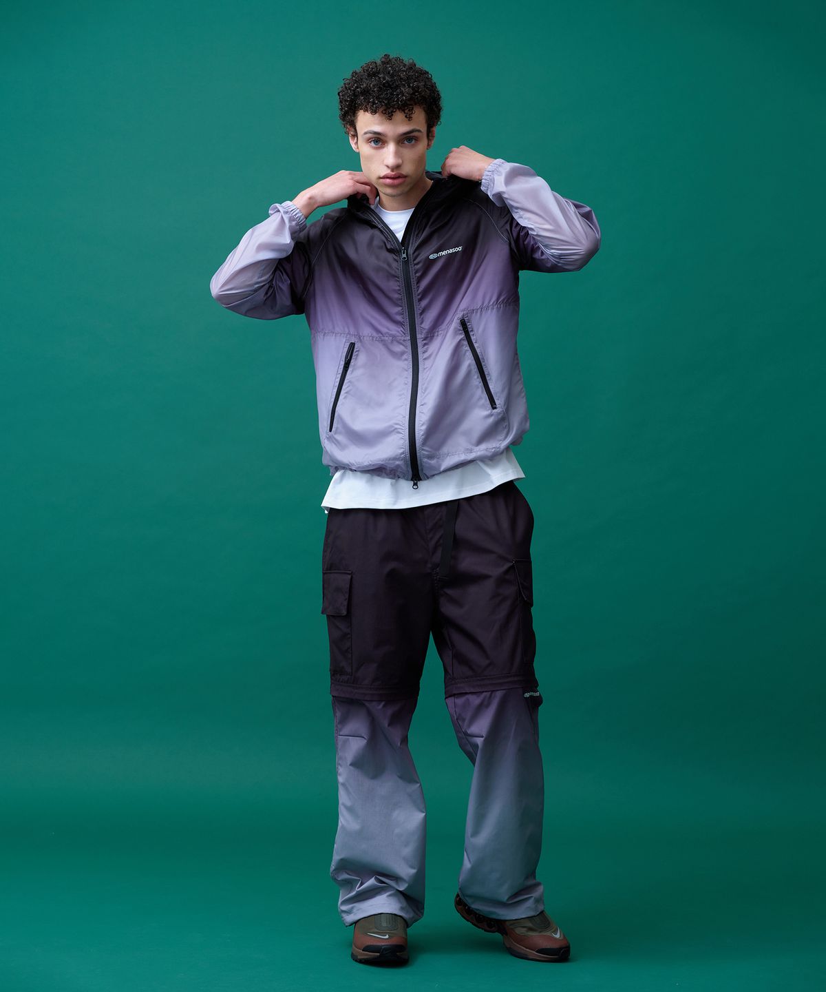 미나수(MENASOO) Gradient Convertible Hiking Pants_Black