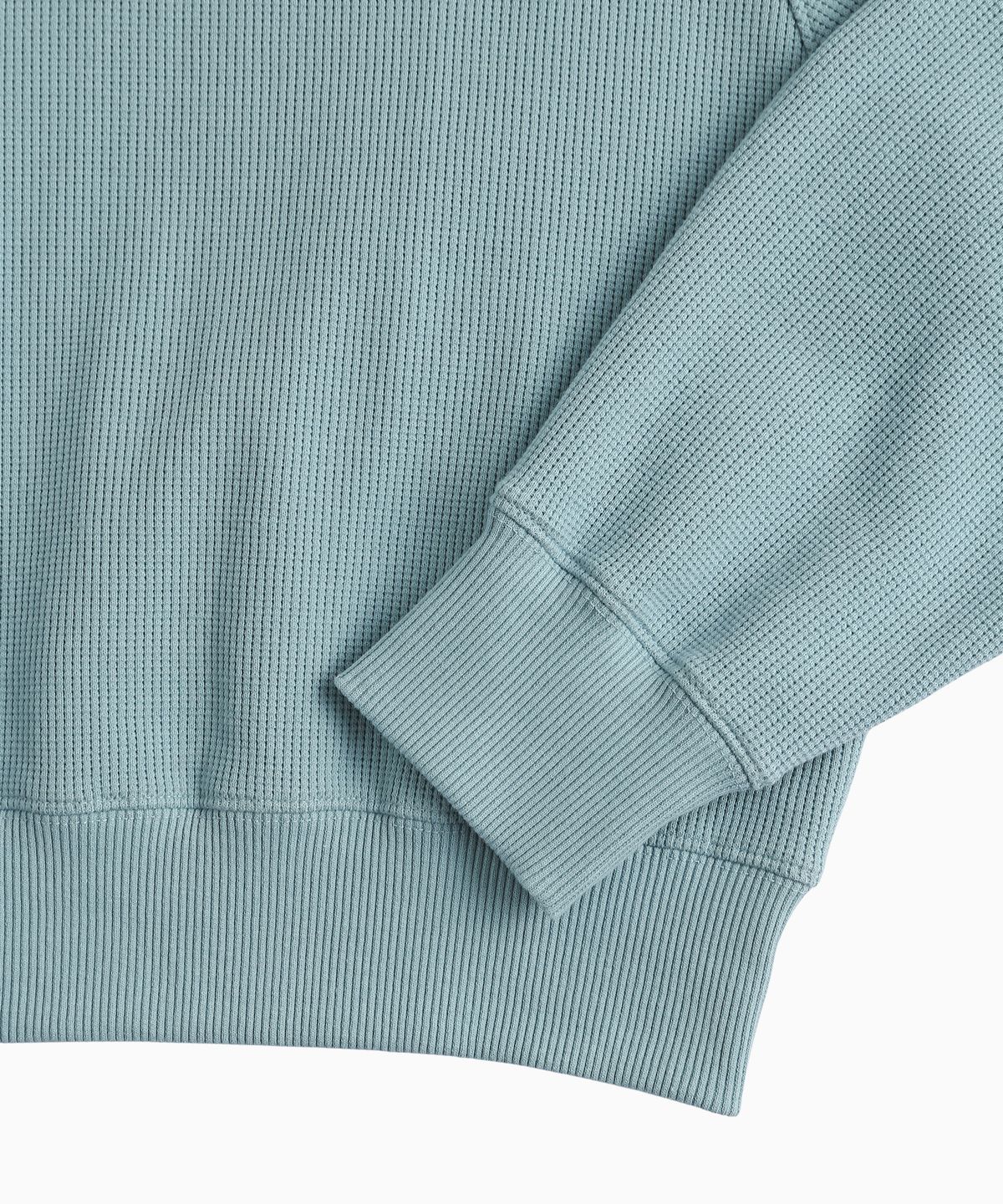 미나수(MENASOO) Snap Waffle Sweatshirt_Skyblue