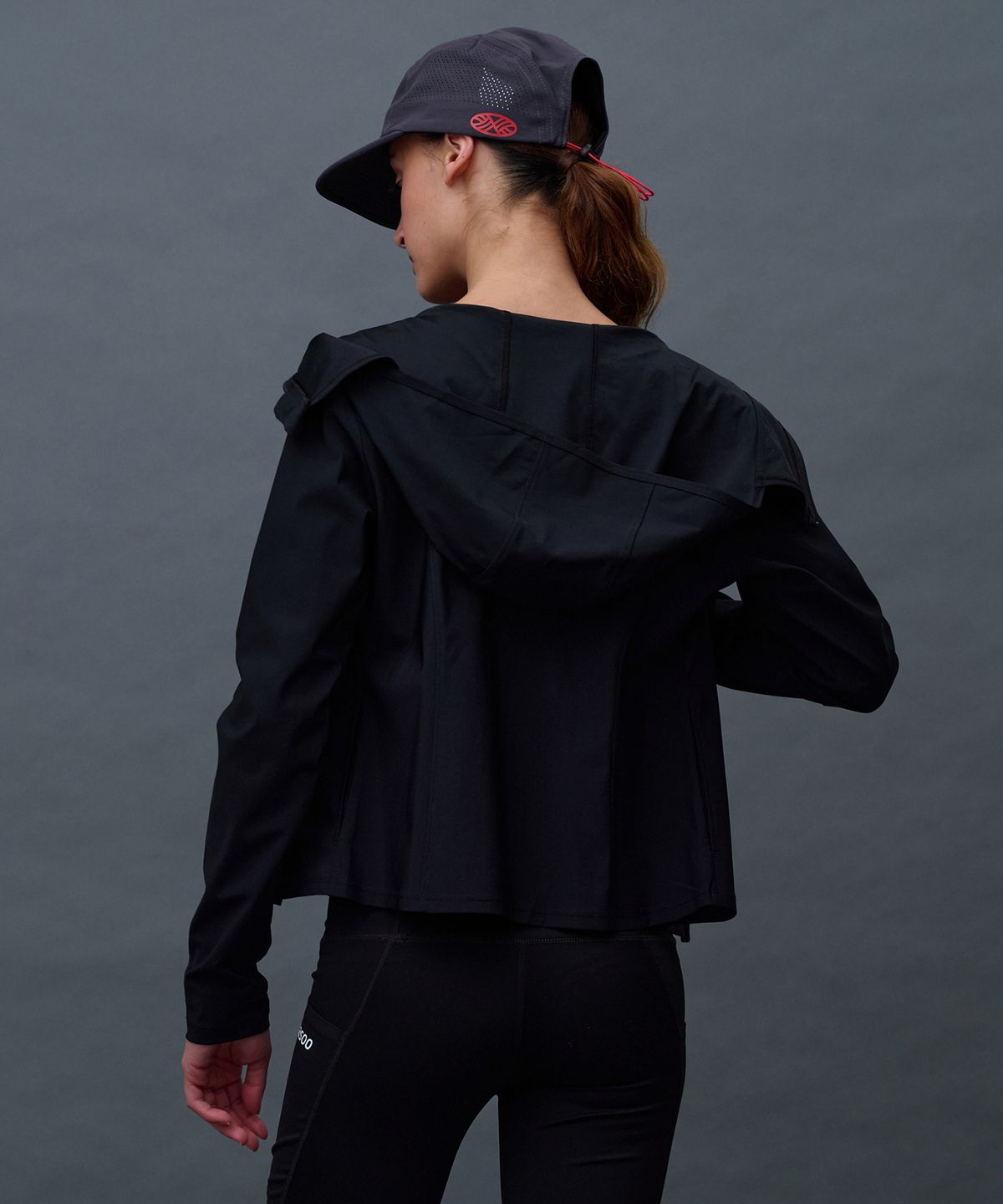 미나수(MENASOO) Face Cover Zip Up Jersey_Black