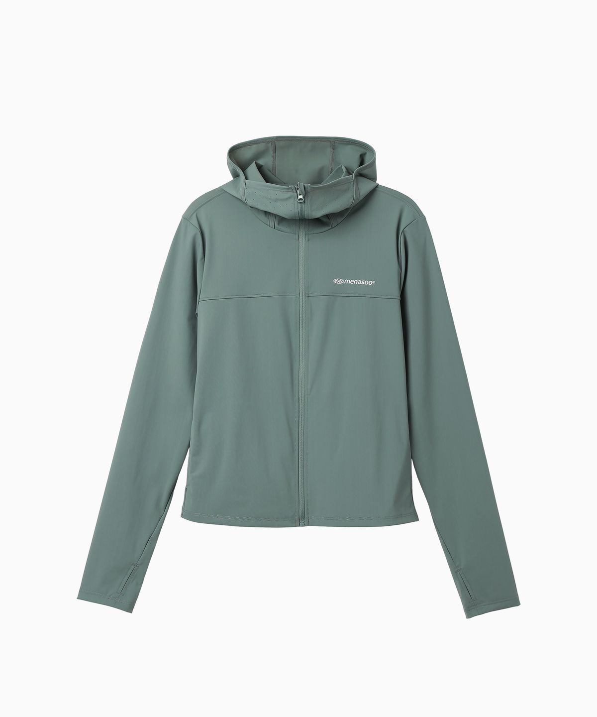 미나수(MENASOO) Face Cover Zip Up Jersey_Mint