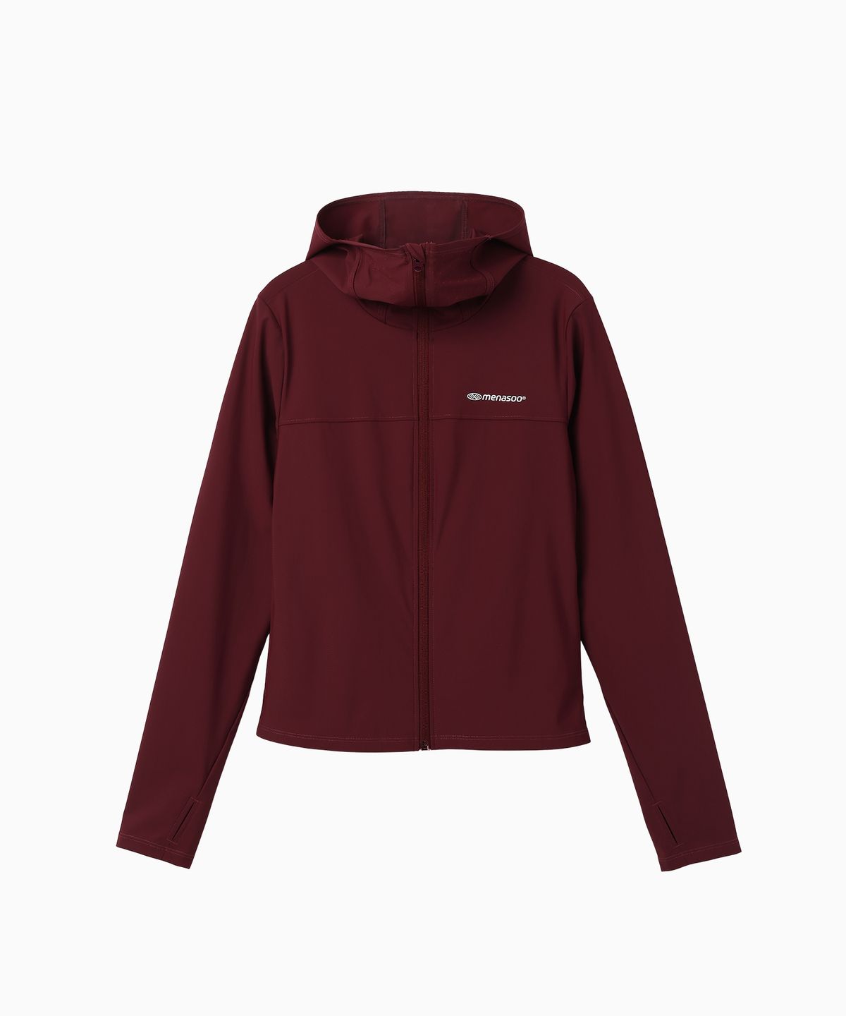 미나수(MENASOO) Face Cover Zip Up Jersey_Red
