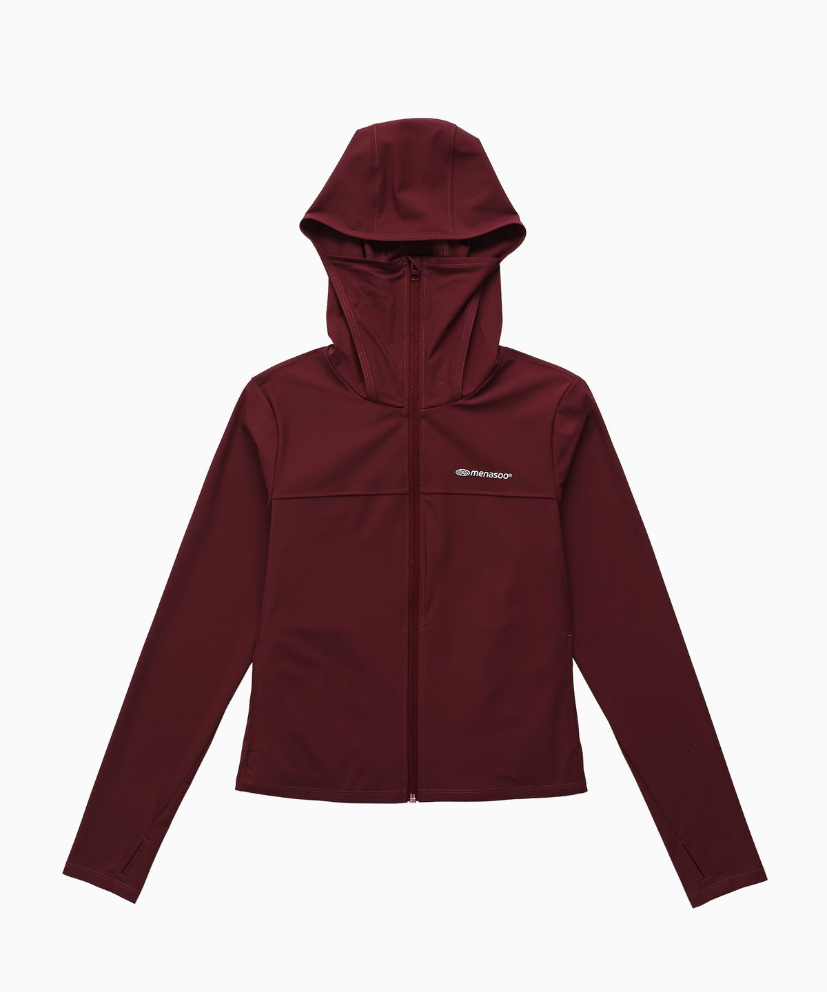 미나수(MENASOO) Face Cover Zip Up Jersey_Red