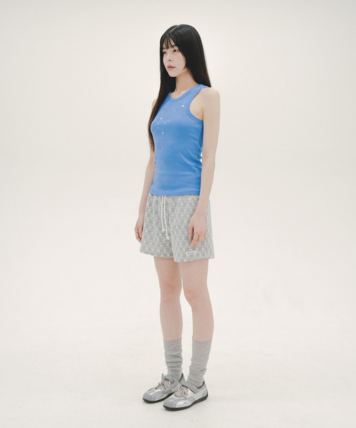 미헤브(MIHEV) 갤럭시 그래픽 탱크탑 블루