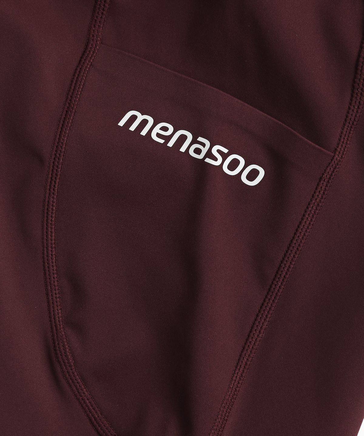 미나수(MENASOO) Line 5 Leggings Shorts_Burgundy
