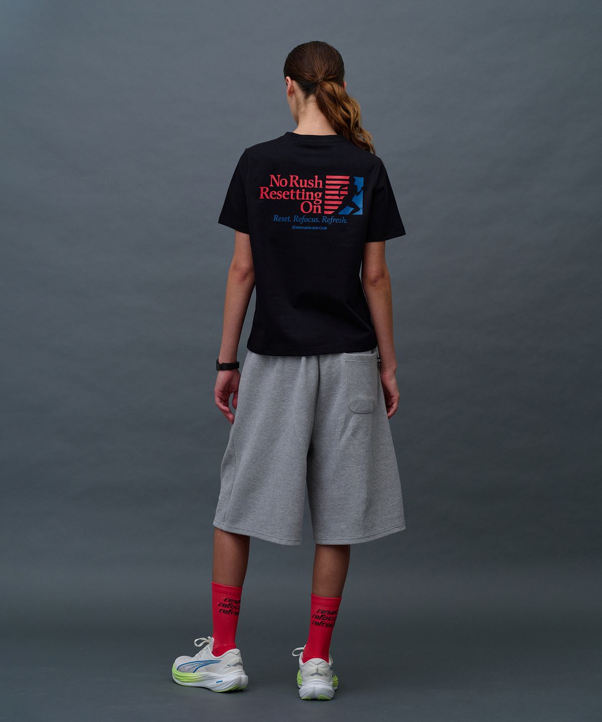 미나수(MENASOO) Sorona No Rush T Shirt (Basic Fit)_Black