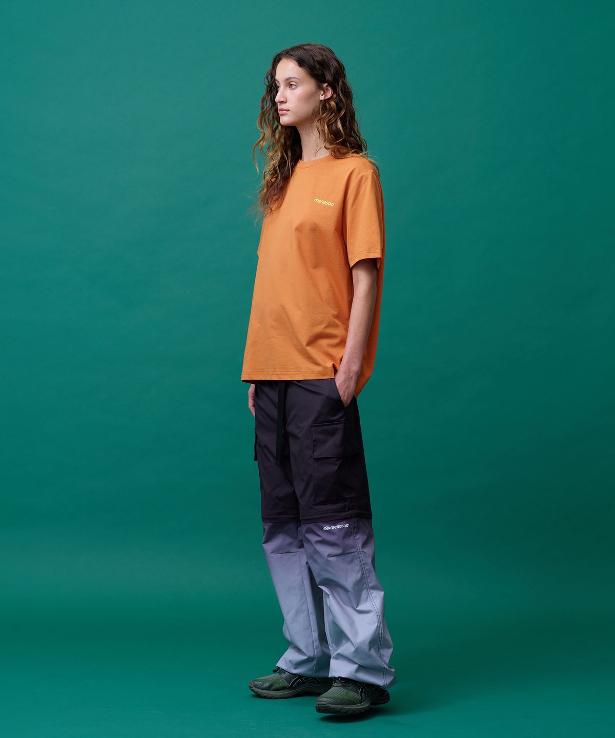 미나수(MENASOO) Sorona No Rush T Shirt (Basic Fit)_Orange