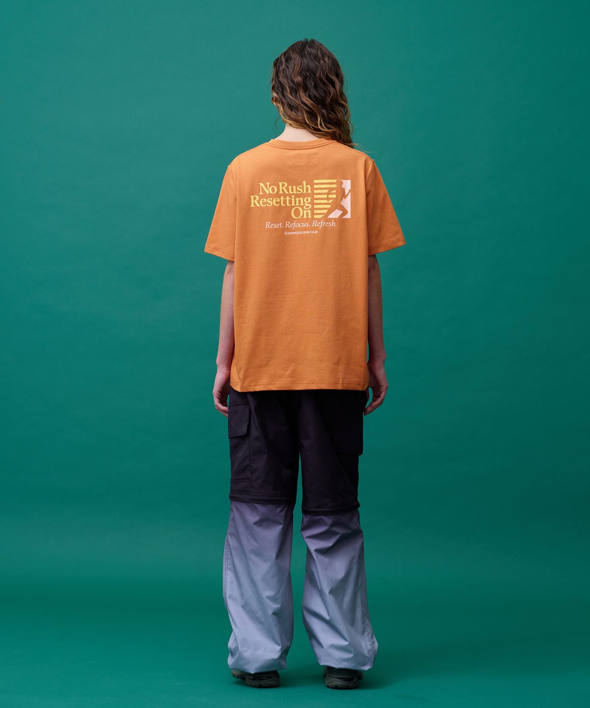 미나수(MENASOO) Sorona No Rush T Shirt (Basic Fit)_Orange