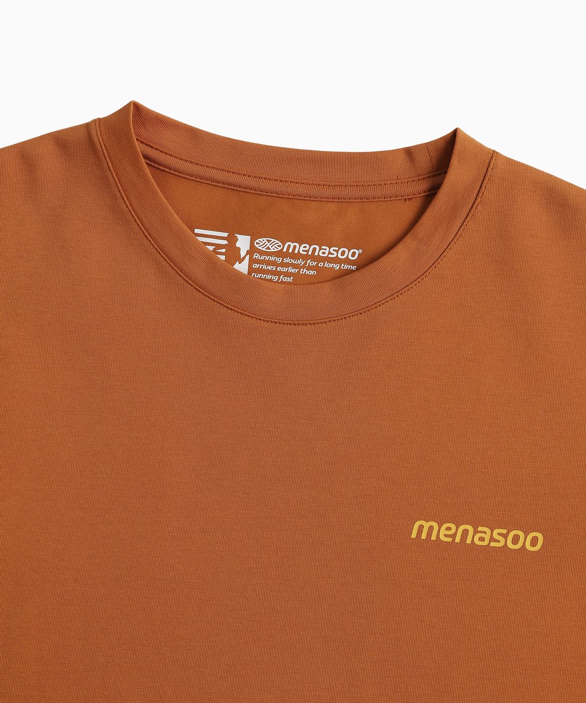 미나수(MENASOO) Sorona No Rush T Shirt (Basic Fit)_Orange