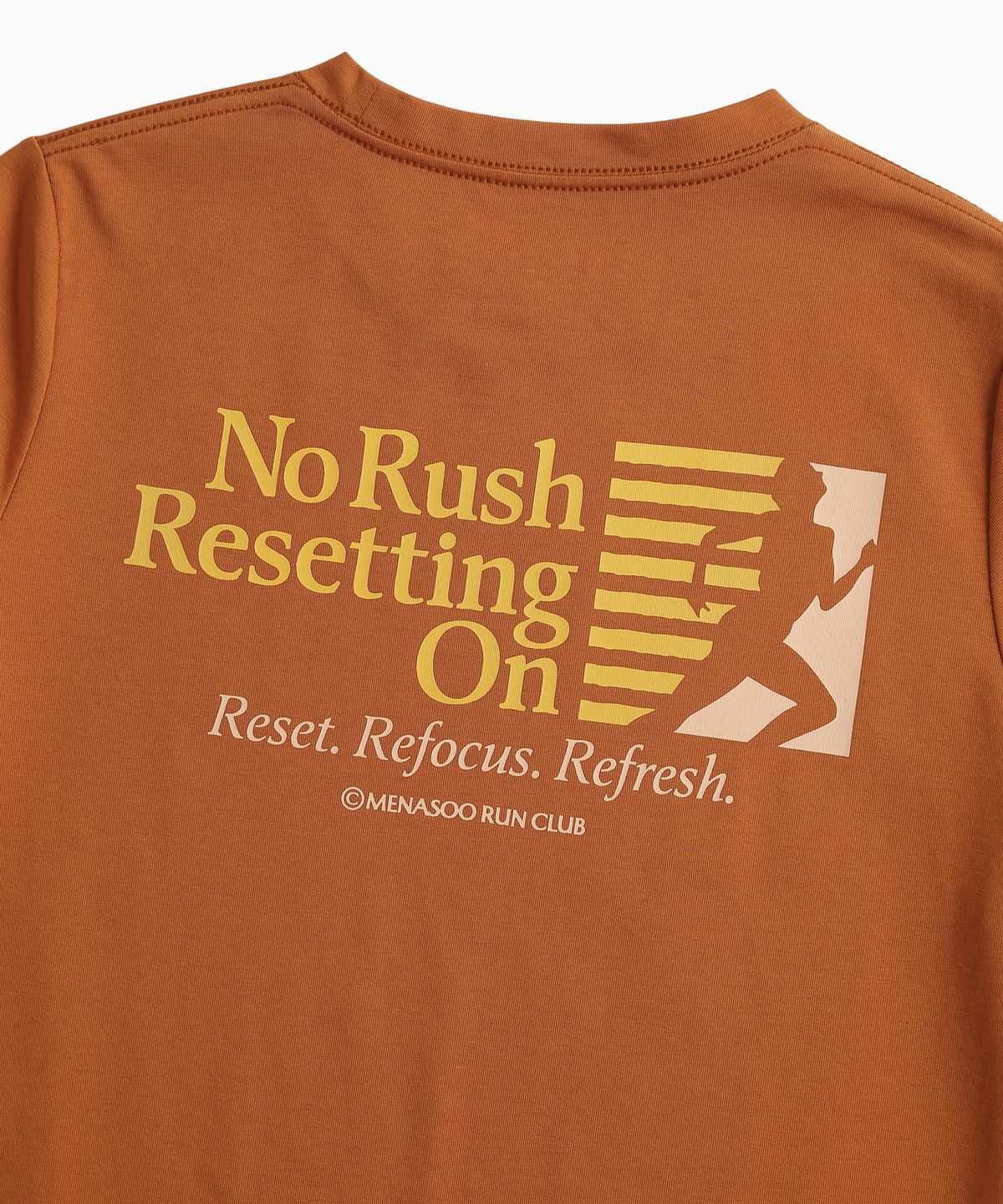 미나수(MENASOO) Sorona No Rush T Shirt (Basic Fit)_Orange
