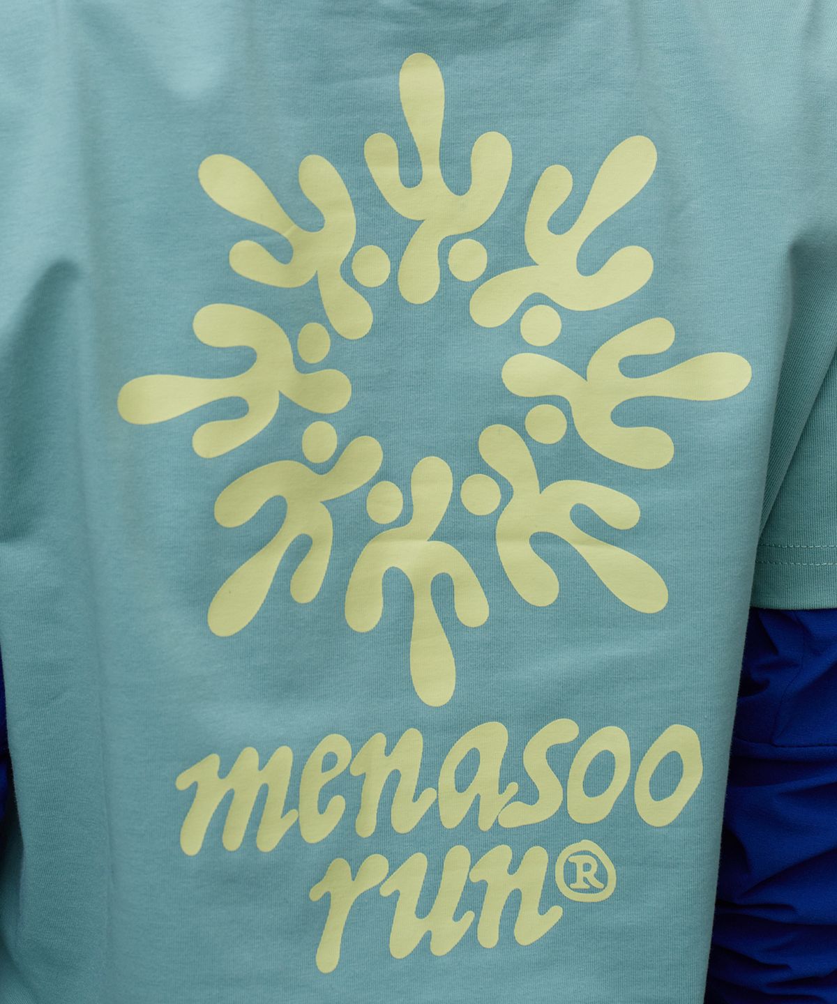 미나수(MENASOO) Run Symbol Sorona T Shirt (Basic Fit)_Mint