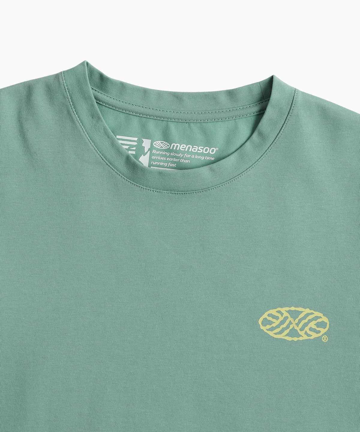미나수(MENASOO) Run Symbol Sorona T Shirt (Basic Fit)_Mint